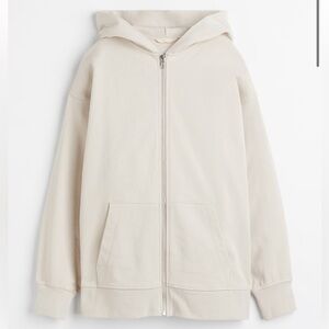 H&M Light Tan Zip Up Hoodie NWT Size Extra Large